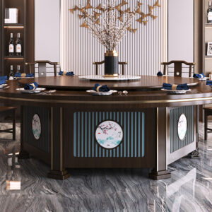 Bàn ăn khách sạn bàn tròn lớn bàn điện khách sạn kết hợp nhà hàng slate club 15 người 20 người Bàn 30 người