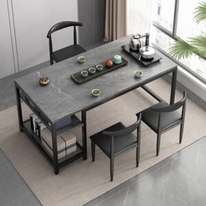 Bàn trà ban công bàn ghế cafe phòng khách chung cư nhỏ nhà Bàn trà nhỏ nhẹ sang trọng hiện đại kiểu Italy đá tấm hoa văn bàn